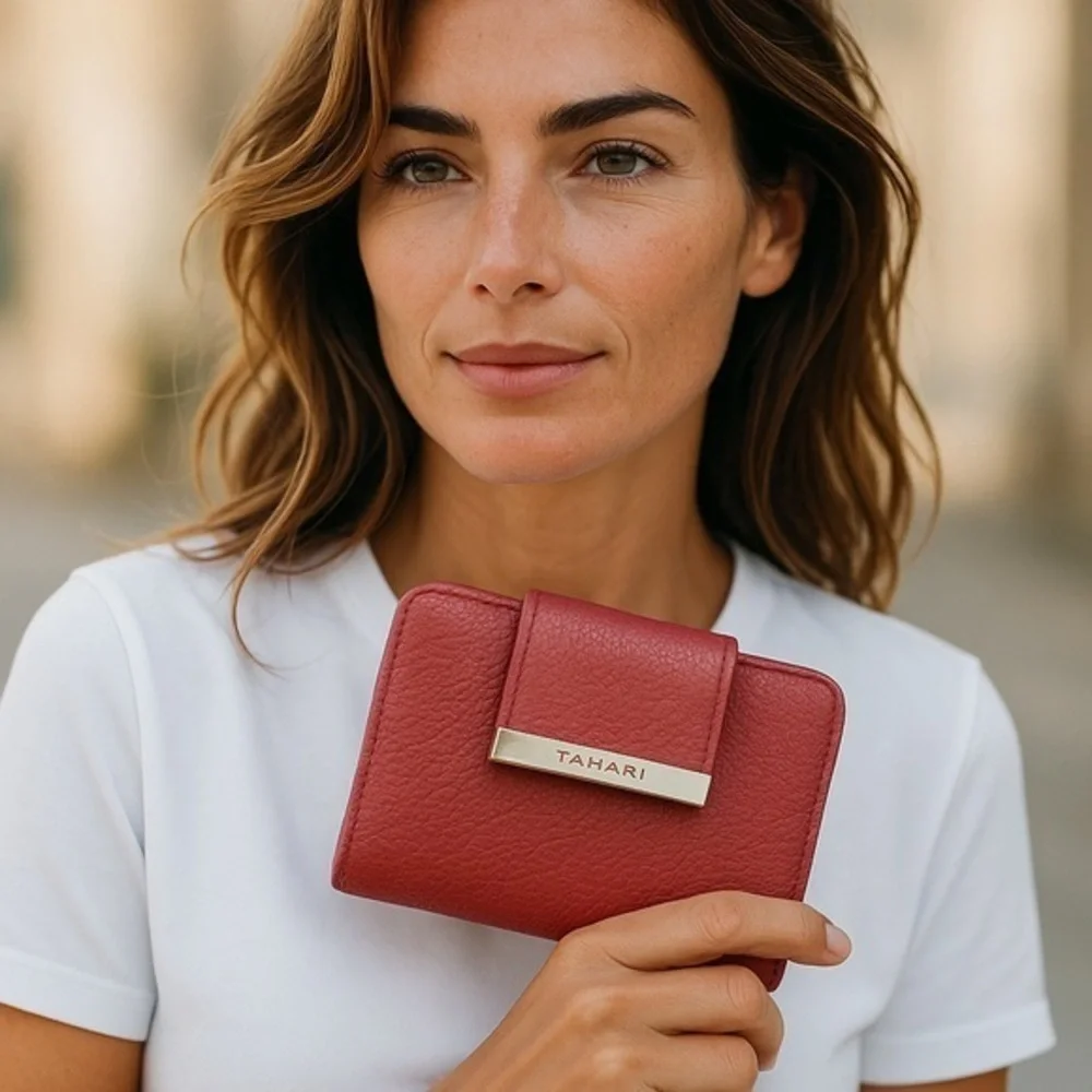 TAHARI Purplish-Red Wallet